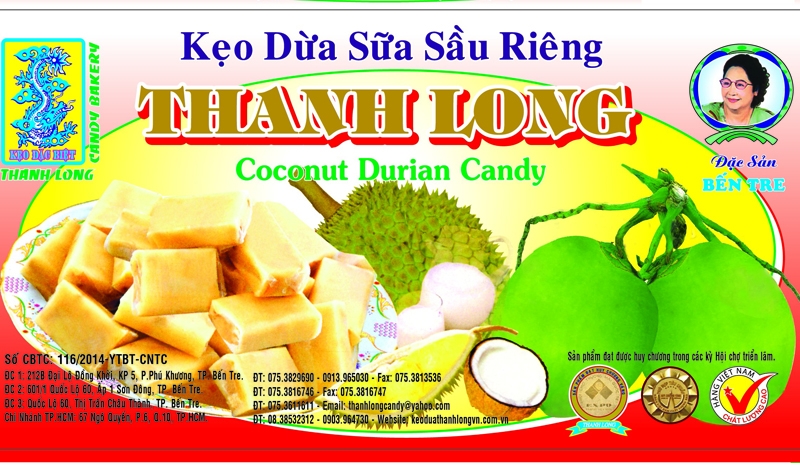 Kẹo dừa sữa sầu riêng 300gr