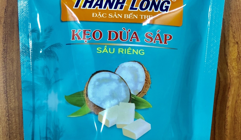 Kẹo dừa Sáp sầu riêng đậu phộng 200gr Thanh Long