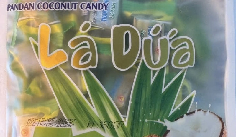 kẹo dừa sữa dứa khay 350gr(túi)